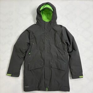 Champion Youth Large Winter Parka Jacket Black Green Hooded L 12-14